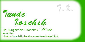 tunde koschik business card